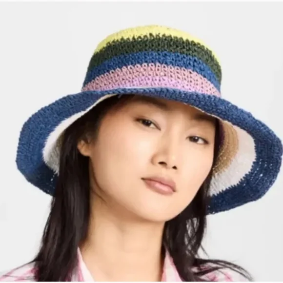 NWT Hat Attack Remy Multi Bucket in Navy Stripe - Picture 3 of 6